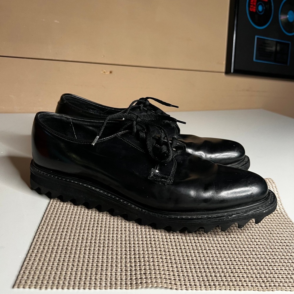 Stuart McGuire Leather Ripple Sole Derby Shoes Mens Oxfords 4095 Made in USA